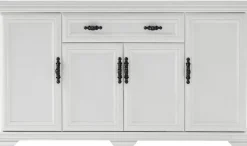 OTTO home Sideboard »Royal, eleganter Schrank, Kommode, Stauraumelement im Landhausstil« dekorative Rahmenoptik, Metallgriffe, viel Stauraum, 168 cm breit