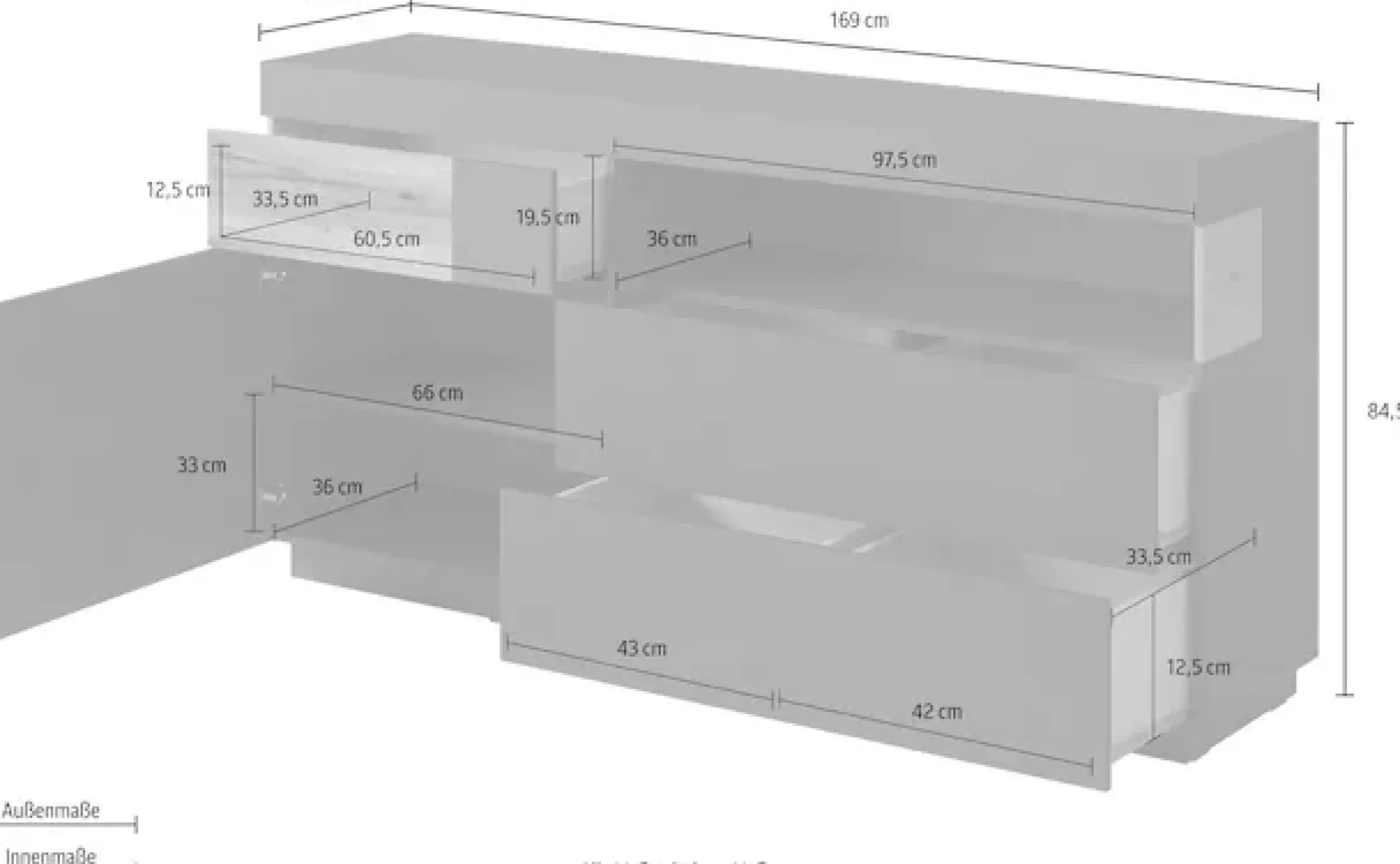 OTTO home Sideboard »SILKE« Breite 169 cm