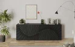 OTTO home Sideboard »Snake, Kommode, Anrichte, Stauraummöbel Breite 241 cm, Siebdruck-Front« moderne Wohnmöbel, 4 Türen, viel Stauraum, stilvoll und funktional