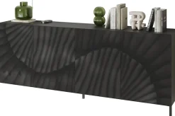 OTTO home Sideboard »Snake, Kommode, Anrichte, Stauraummöbel Breite 241 cm, Siebdruck-Front« moderne Wohnmöbel, 4 Türen, viel Stauraum, stilvoll und funktional