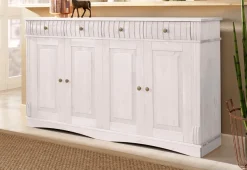 OTTO home Sideboard »Teresa« Maße (B/T/H): 152/37/90 cm,Kommode, 4-türig, Breite 152 cm, aus massiver Kiefer, FSC®