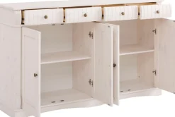 OTTO home Sideboard »Teresa« Maße (B/T/H): 152/37/90 cm,Kommode, 4-türig, Breite 152 cm, aus massiver Kiefer, FSC®