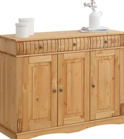 OTTO home Sideboard »Teresa« Maße (B/T/H): 118/40/90 cm,Kommode, 3-türig, Breite 118 cm, aus massiver Kiefer, FSC®