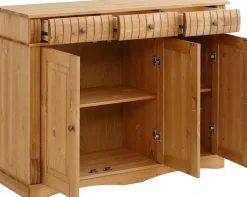 OTTO home Sideboard »Teresa« Maße (B/T/H): 118/40/90 cm,Kommode, 3-türig, Breite 118 cm, aus massiver Kiefer, FSC®