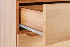 OTTO home Sideboard »VETRO Teilmassiv, Fronten Massivholz, Wohnzimmer, Stauraum,Griffmulde« B/T/H:199/40/85cm, 2 Schubladen, 7Fächer