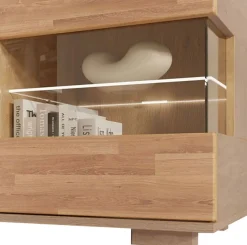 OTTO home Sideboard »VETRO Teilmassiv, Fronten Massivholz, Wohnzimmer, Stauraum,Griffmulde« B/T/H:180/40/63cm, 2Schubladen, 4 geschlossene & 2 offene Fächer