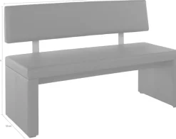 OTTO home Sitzbank »Charissa« mit Lehne, Breite 140, 160 oder 180 cm