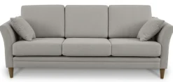 OTTO home 3-Sitzer »Arellano, Breite 217 cm« klassisches Design, 2 Zierkissen inklusive, Webstoff fein