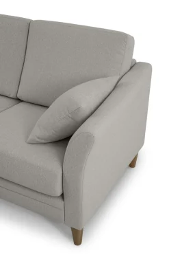 OTTO home 3-Sitzer »Arellano, Breite 217 cm« klassisches Design, 2 Zierkissen inklusive, Webstoff fein