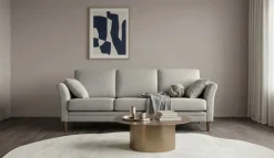 OTTO home 3-Sitzer »Arellano, Breite 217 cm« klassisches Design, 2 Zierkissen inklusive, Webstoff fein