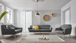 OTTO home 2-Sitzer »Bille« mit Naht im Rückenkissen und Eiche-Beinen, Design by Morten Georgsen