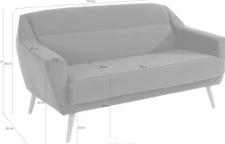 OTTO home 2-Sitzer »Bille« mit Naht im Rückenkissen und Eiche-Beinen, Design by Morten Georgsen