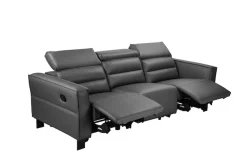OTTO home 3-Sitzer »Carpari Lederoptik, 224 cm, man./elektr. Relaxfunktion« (USB A/C), sowie Kopfteilverstellung