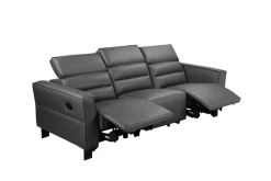 OTTO home 3-Sitzer »Carpari Lederoptik, 224 cm, man./elektr. Relaxfunktion« (USB A/C), sowie Kopfteilverstellung