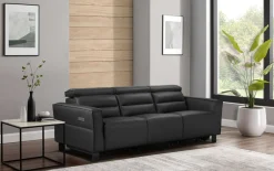 OTTO home 3-Sitzer »Carpari Naturleder, 224 cm, man./elektr. Relaxfunktion« (USB A/C), sowie Kopfteilverstellung