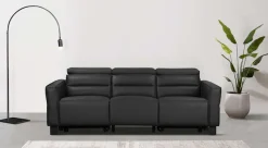 OTTO home 3-Sitzer »Carpari Naturleder, 224 cm, man./elektr. Relaxfunktion« (USB A/C), sowie Kopfteilverstellung