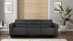 OTTO home 3-Sitzer »Carpari Naturleder, 224 cm, man./elektr. Relaxfunktion« (USB A/C), sowie Kopfteilverstellung