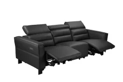 OTTO home 3-Sitzer »Carpari Naturleder, 224 cm, man./elektr. Relaxfunktion« (USB A/C), sowie Kopfteilverstellung