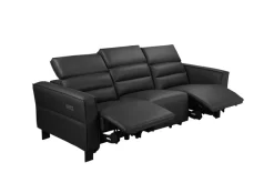OTTO home 3-Sitzer »Carpari Naturleder, 224 cm, man./elektr. Relaxfunktion« (USB A/C), sowie Kopfteilverstellung