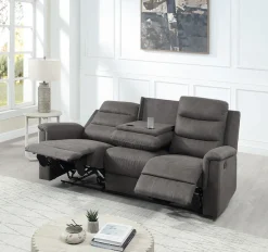 OTTO home 3-Sitzer »Cliff mit 2 Relaxfunktionen, extra bequem, B:198cm, Kinosofa« Federkern und Becherhaltern in klappbarer Mittelkonsole