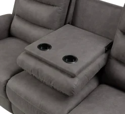 OTTO home 3-Sitzer »Cliff mit 2 Relaxfunktionen, extra bequem, B:198cm, Kinosofa« Federkern und Becherhaltern in klappbarer Mittelkonsole