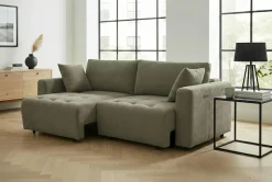 OTTO home 2,5-Sitzer »ELIANN , 209 cm - elektrisches Schlafsofa« mit USB A/C-Anschluss. Federkern, Webstoff