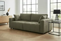 OTTO home 2,5-Sitzer »ELIANN , 209 cm - elektrisches Schlafsofa« mit USB A/C-Anschluss. Federkern, Webstoff