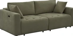 OTTO home 2,5-Sitzer »ELIANN , 209 cm - elektrisches Schlafsofa« mit USB A/C-Anschluss. Federkern, Webstoff