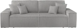 OTTO home 3-Sitzer »FINNLEY Cord, Schlafsofa 257 cm - OTTO. Verlässliche Qualität.« mit Bettkasten, in Bouclé, Struktur fein und Mega Cord
