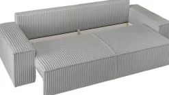 OTTO home 3-Sitzer »FINNLEY Cord, Schlafsofa 257 cm - OTTO. Verlässliche Qualität.« mit Bettkasten, in Bouclé, Struktur fein und Mega Cord