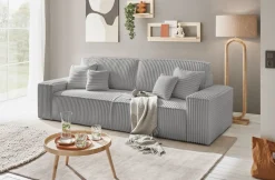 OTTO home 3-Sitzer »FINNLEY Cord, Schlafsofa 257 cm - OTTO. Verlässliche Qualität.« mit Bettkasten, in Bouclé, Struktur fein und Mega Cord