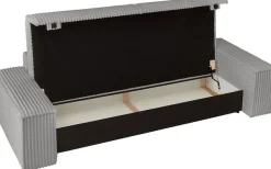 OTTO home 3-Sitzer »FINNLEY Cord, Schlafsofa 257 cm - OTTO. Verlässliche Qualität.« mit Bettkasten, in Bouclé, Struktur fein und Mega Cord
