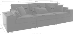 OTTO home 3-Sitzer »Florid« 3 Teile, bestehend aus Modulen, viele Bezugsqualitäten, auch in Cord