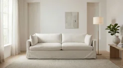 OTTO home 3-Sitzer »Joucas, Hussensofa, Breite 244 cm« extra tiefe Sitzfläche, mit Faserball-Füllung für mehr Sitzkomfort