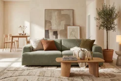 OTTO home 3-Sitzer »Linkka, Breite 237 cm« in einem weichen Chenille-Stoff, mit Wellenunterfederung