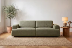 OTTO home 3-Sitzer »Linkka, Breite 237 cm« in einem weichen Chenille-Stoff, mit Wellenunterfederung