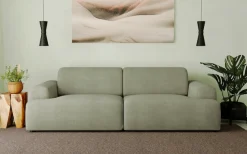 OTTO home 3-Sitzer »Linkka, Breite 237 cm« in einem weichen Chenille-Stoff, mit Wellenunterfederung