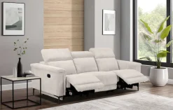 OTTO home 3-Sitzer »LUND Cord, B. 222cm, manuelle/elektrische Relaxfunktion in 2 Sitzen,« (links/rechts), USB-A bei elektrischer Ausführung, Kopfteilverstellung