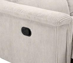 OTTO home 3-Sitzer »LUND Cord, B. 222cm, manuelle/elektrische Relaxfunktion in 2 Sitzen,« (links/rechts), USB-A bei elektrischer Ausführung, Kopfteilverstellung
