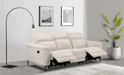 OTTO home 3-Sitzer »LUND Cord, B. 222cm, manuelle/elektrische Relaxfunktion in 2 Sitzen,« (links/rechts), USB-A bei elektrischer Ausführung, Kopfteilverstellung