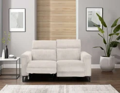 OTTO home 2-Sitzer »LUND Cord, 160 cm, manuelle o. elektrische Relaxfunktion« manuell od. elektrisch (m.USB-A), Federkern und Kopfteilverstellung