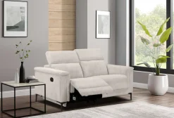 OTTO home 2-Sitzer »LUND Cord, 160 cm, manuelle o. elektrische Relaxfunktion« manuell od. elektrisch (m.USB-A), Federkern und Kopfteilverstellung