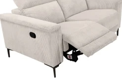 OTTO home 2-Sitzer »LUND Cord, 160 cm, manuelle o. elektrische Relaxfunktion« manuell od. elektrisch (m.USB-A), Federkern und Kopfteilverstellung