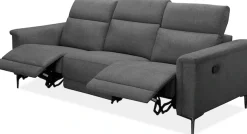 OTTO home 3-Sitzer »LUND,Struktur-Bezug, 222 cm, man. o. elektr. Relaxfunktion in 2 Sitzen« (links/rechts), USB-A bei elektrischer Ausführung, Kopfteilverstellung