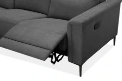 OTTO home 3-Sitzer »LUND,Struktur-Bezug, 222 cm, man. o. elektr. Relaxfunktion in 2 Sitzen« (links/rechts), USB-A bei elektrischer Ausführung, Kopfteilverstellung