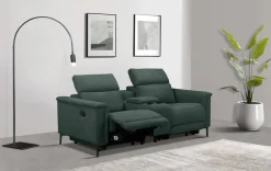 OTTO home 2-Sitzer »LUND, Struktur, Kinosofa, Relaxfunktion, TV-Sessel, man./elektrisch« Kopfteilverstellung, Getränkefachhalter, Staufach, wahlweise USB A/C