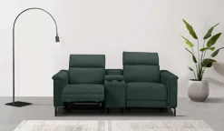 OTTO home 2-Sitzer »LUND, Struktur, Kinosofa, Relaxfunktion, TV-Sessel, man./elektrisch« Kopfteilverstellung, Getränkefachhalter, Staufach, wahlweise USB A/C