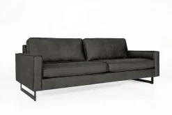 OTTO home 3-Sitzer »Maxi-Ausführung Pinto, 236 cm, Cord, Chenille, Lederoptik« mit Keder, schwarze Metallfüße, Wellenunterfederung