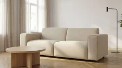 OTTO home 3-Sitzer »Naddine« B. 228 cm, Strukturstoff mit Mélange-Effekt, mit Wellenunterfederung