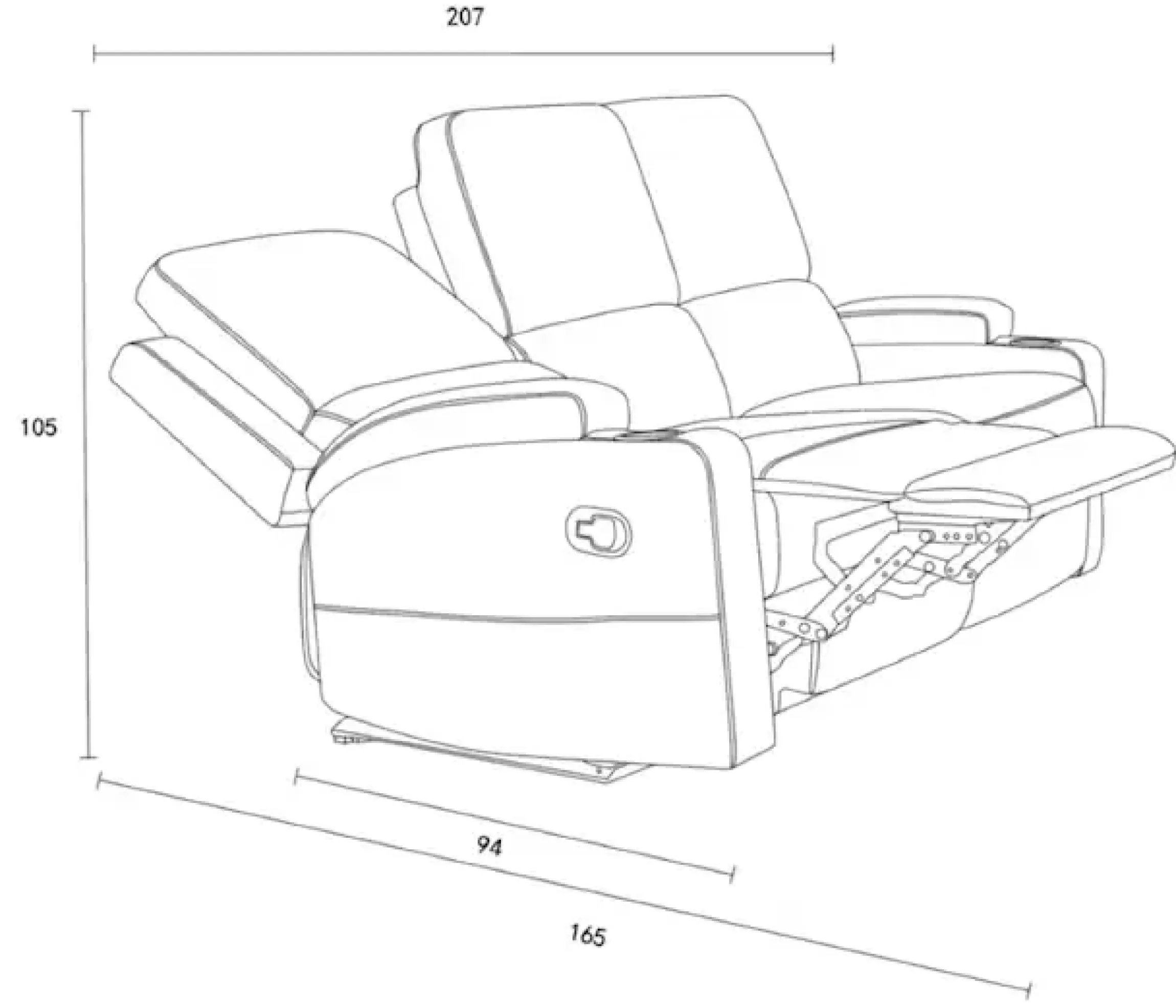 OTTO home 3-Sitzer »NAPORI Lederoptik, Multimediasofa, Kinosessel XXL« Kinosofa mit 2 x Relaxfunktion und Getränkehalter